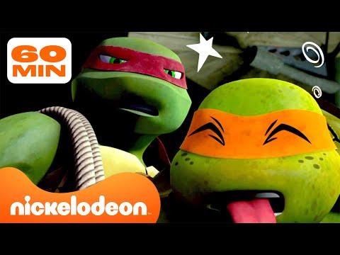 Les Tortues Ninja | 60 MINUTES de combats et de batailles entre Mikey et Raph ! 👊 | Nickelodeon
