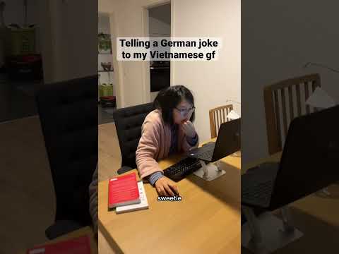 When German bf telling German Joke