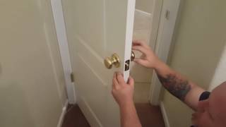 How to remove a door knob with no screws