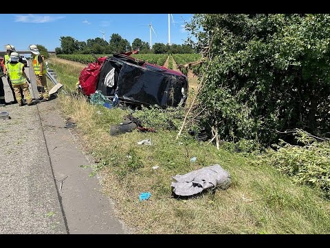 Schwerer Verkehrsunfall auf A61 bei Worms