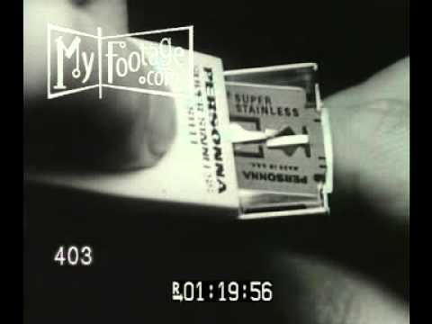 1950s Personna Razor Blades TV Commercial