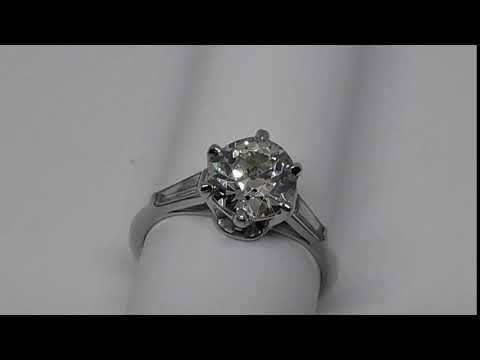 Old European Cut Diamond Solitaire.