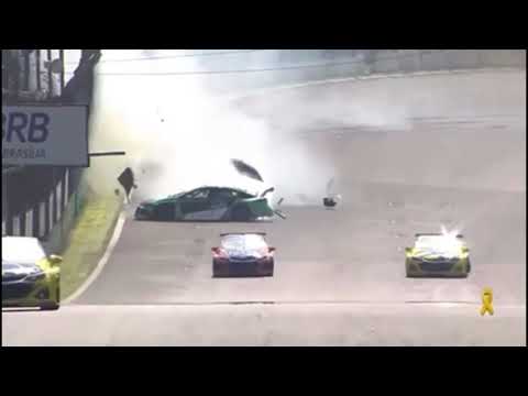 HUGE AIRBORNE crash at Interlagos Stock Car Pro Series Race!!!