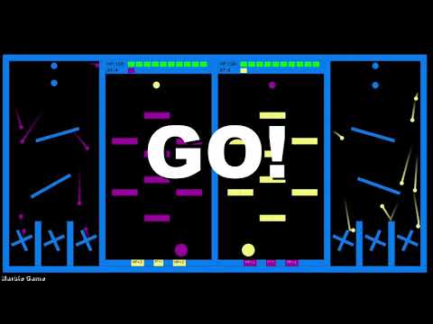 Purple VS Yellow  - Marble Race in Algodoo