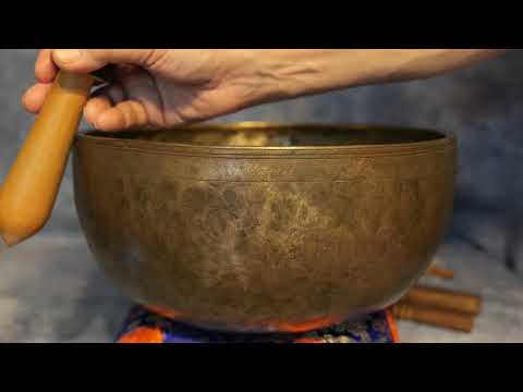 LARGE BOWL #L095 ~ 6 min Daily Meditation for 3rd Eye Perception! Available at www.templesounds.net