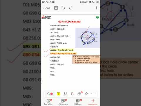 PCD Drilling G34 cycle Programing #VMC #CNC #HMC #short