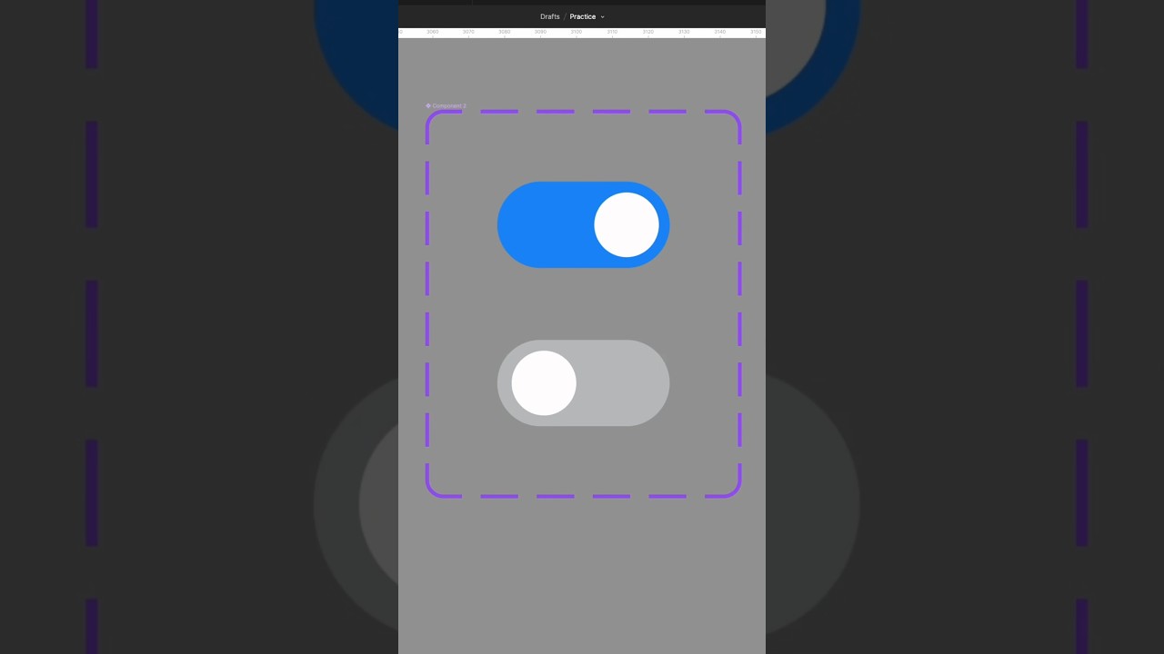 How to create a Toggle/switch button in Figma. #ui #figma