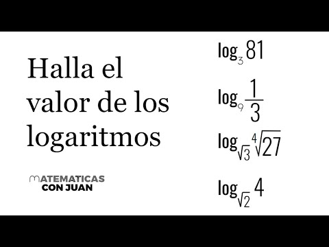 HALLA EL VALOR DE LOS LOGARITMOS