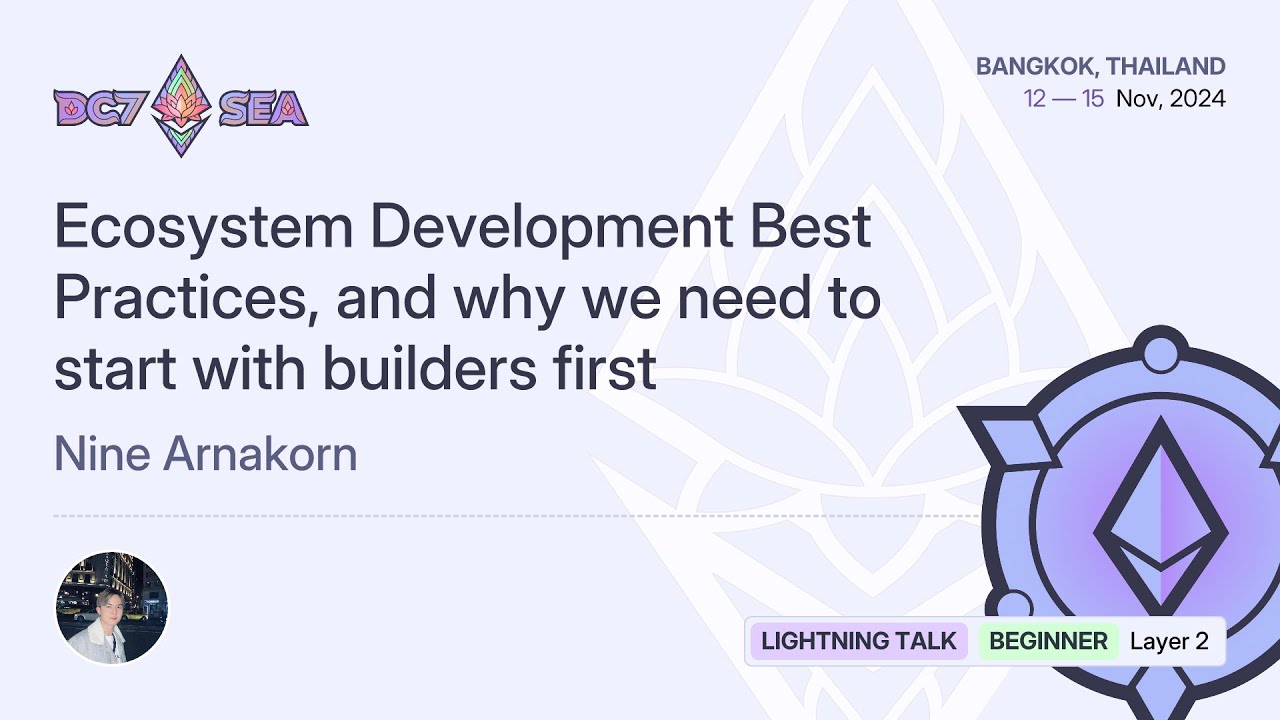 Ecosystem Development Best Practices, and why we need to start with builders first preview