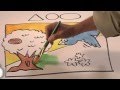 Cousin Chris Draws A Cool Nature Scene
