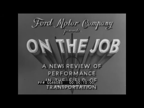 " ON THE JOB "  1937 FORD HISTORY OF FREIGHT TRANSPORT    V-8 DELIVERY TRUCKS & BUSES PROMO GG46085