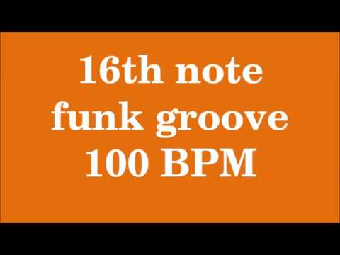 Drum Loop for Practice 16th note funk groove 100 bpm