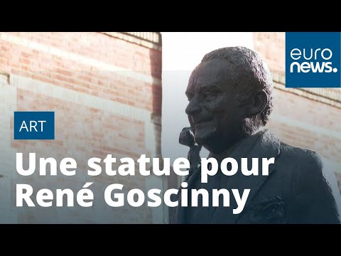 Inauguration à Paris d'une statue de René Goscinny