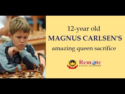 12-year old Magnus Carlsen’s amazing queen sacrifice
