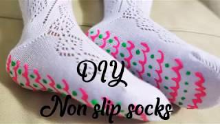 DIY NON SLIP SOCKS  Grippy Socks  Anti Slip Grip Socks For Women / Men Fuzzy Gripper Socks