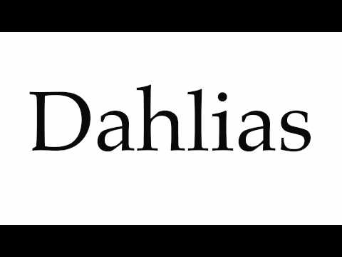 How to Pronounce Dahlias