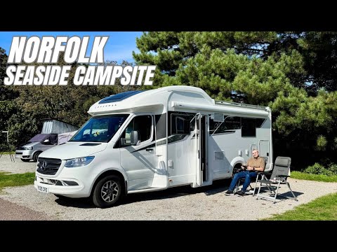 Seacroft Caravan and Motorhome Club Site (Norfolk) in our new Motorhome