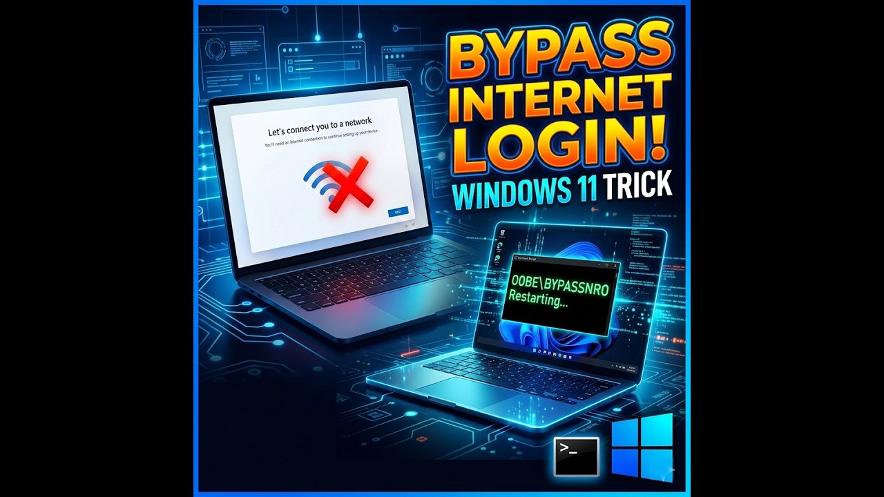 How to Bypass Windows 11 Internet & Microsoft Account Setup (Easy 2026 Method)