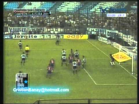 Racing 2 San Lorenzo 0 Clausura 2001 (Resumen del partido )