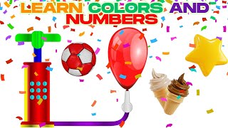 Learn Colors, Shapes & Numbers | Fun Balloons and Ice Cream for Kids