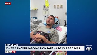 Veja a entrevista de Roberto, o jovem que ficou perdido no Pico Paraná