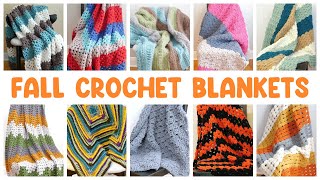 Top 10 FALL CROCHET BLANKETS! 🧶(It’s cozy season!)