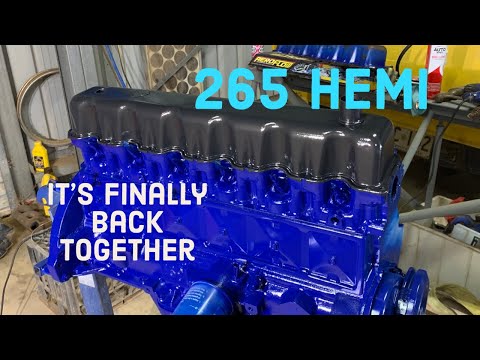 The CNC ported 265 Hemi is back together