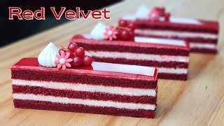 컵 계량 / 아름다운 레드 벨벳 케이크 / Beautiful Soft and Fluffy Red Velvet Cake Recipe / Cream Cheese Frosting