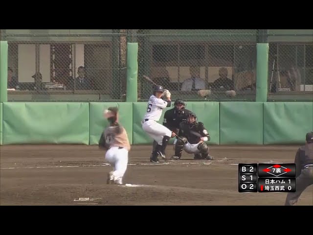 【ファーム】ライオンズ・鈴木 満塁から走者一掃のタイムリーを放つ!! 2017/3/19 L-F(ファーム)