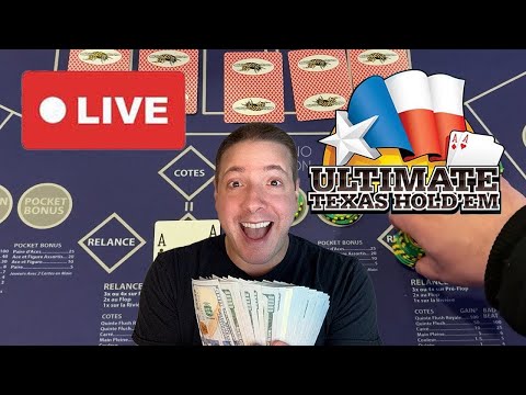LIVE ULTIMATE TEXAS HOLD’EM POKER FROM LGRW CASINO IN WOLINAK QUEBEC CANADA!!