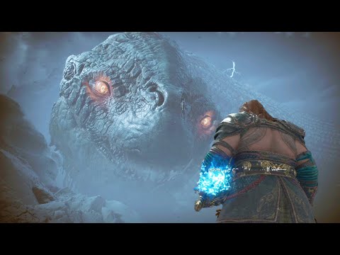 Thor Send World Serpent Back In Time (Giant Snake All Scenes) - God Of War Ragnarok PS5 2022
