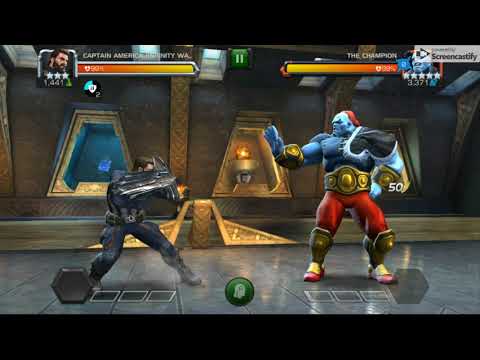 5 Star Champion 2 MIN TAKEDOWN with 3 star Captain America IW (CRAZY!) - Marvel Contest of Champions