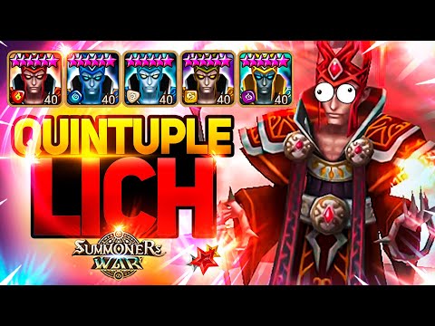 PinkRoid Starts New Season with QUINTUPLE LICH in Summoners War SL