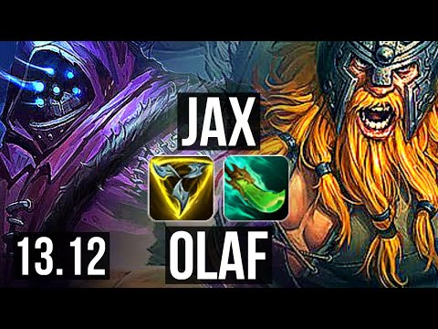 JAX vs OLAF (TOP) | 6 solo kills, 1000+ games, 1.0M mastery | NA Grandmaster | 13.12