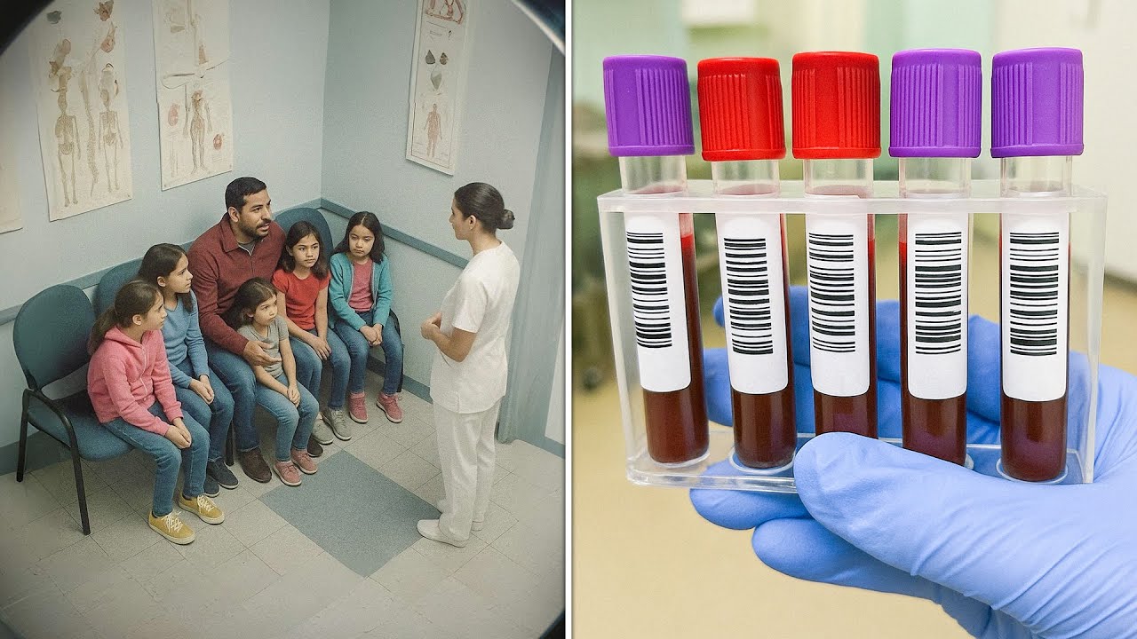 Dad Acts Nervous at Daughters’ Routine Checkup, Nurse Takes Blood Tests and Starts to Panic!