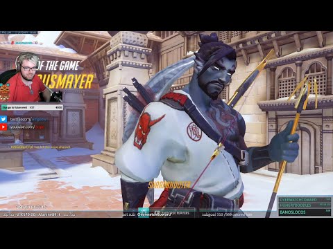 ARRGE HANZO MAIN - POTG! [ OVERWATCH SEASON 24 TOP 500 ]