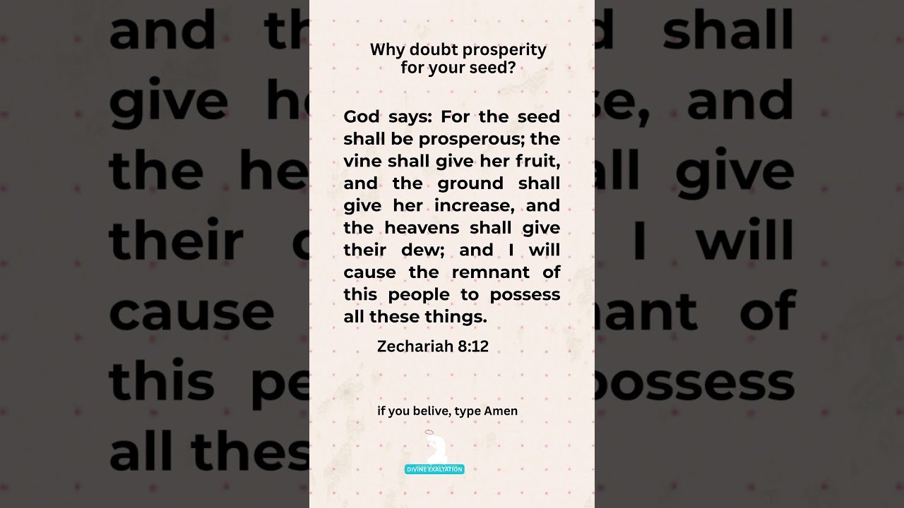 You are A Christian | Why doubt prosperity for your seed? | Short Quote  #shortsfeed #quotes #bible