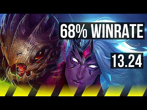 KOG'MAW & Blitz vs VARUS & Zoe (ADC) | 11/1/3, 68% winrate, Legendary | KR Master | 13.24