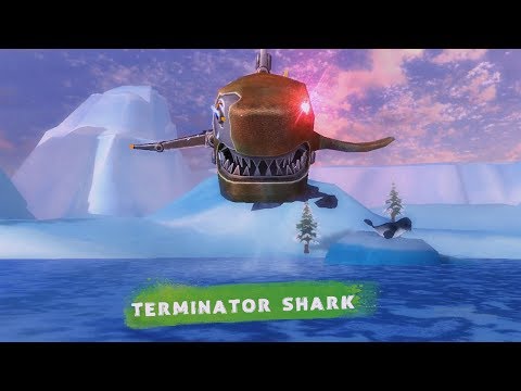 What If Megalodon Sharks are UNLOCKED! Terminator Shark in Double Head Shark Attack - Multiplayer