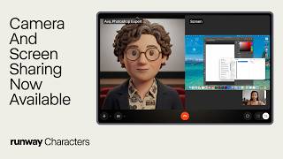 Screen Sharing and Camera Feed with Runway Characters | Runway