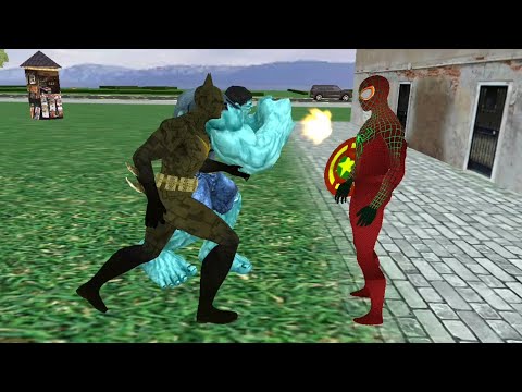 Red Spider Vs Hulk Vs Batman Vs Ninja Vs Ghost Hero - Hybrid Superhero VS Super Villains GamePlay