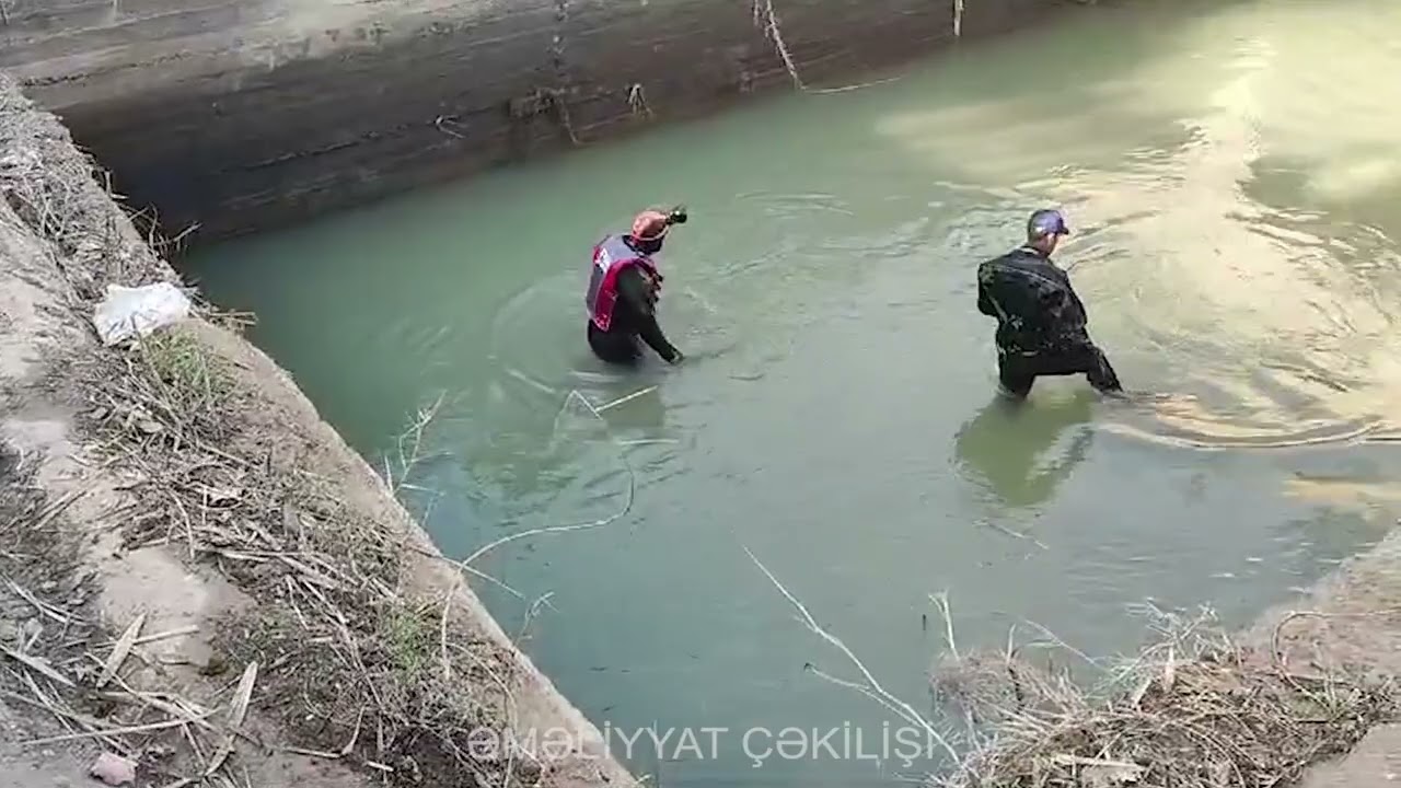 İmişlidə kanalda batan uşağın axtarışı aparılır VİDEO
