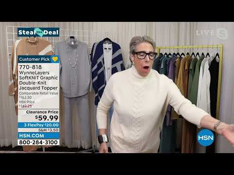 WynneLayers SoftKNIT Graphic DoubleKnit Jacquard Topper