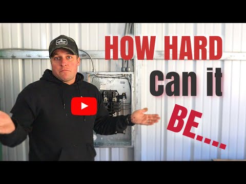 I THINK IT'S RIGHT.. 100 Amp Sub Panel install Metal building dream garage build Ep.8