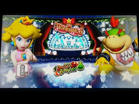 Mario Super Sluggers Peach Monarchs Vs Bowser Jr Rookies in Peach Ice Garden Night