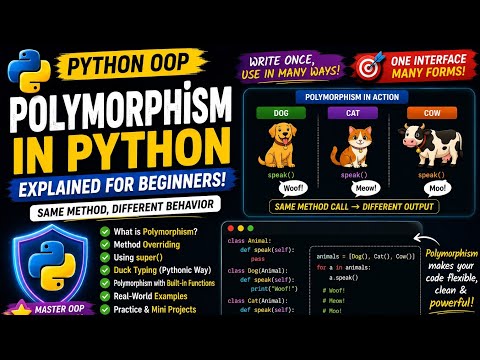 %f0%9f%90%8d Polymorphism In Python Oops Concept Explained With Examples Python Tutorial For Beginners