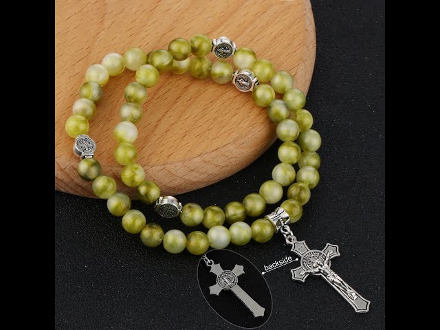 Vídeo relacionado con IMINI San Benedicto exorcismo santo marca anillo para hombres mujeres chicos cristiano San Jesús Cruz protección exorcismo anillos bandas para los dedos regalo religioso de acero inoxidable judío