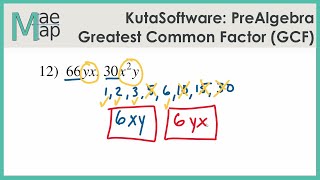 KutaSoftware: PreAlgebra- Greatest Common Factor