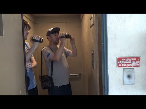 Elevator Trio! San Jose Hydraulic Swing-Door Elevator - The Mezzetta Building - Sunnyvale, CA