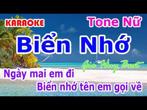 Karaoke - Biển Nhớ - Tone Nữ - Nhạc Sống - gia huy beat